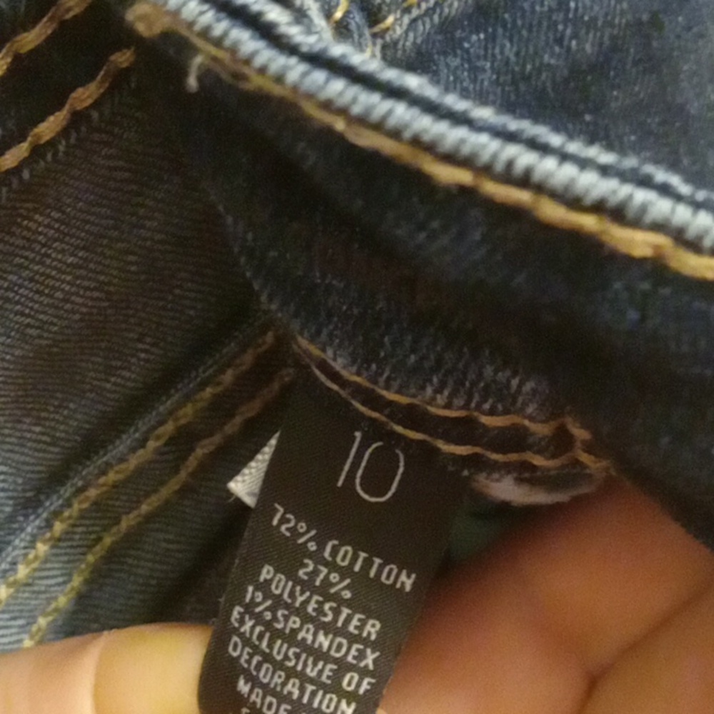 INC Denim Regular fit distressed jean skirt size 10 - Picture 4 of 5